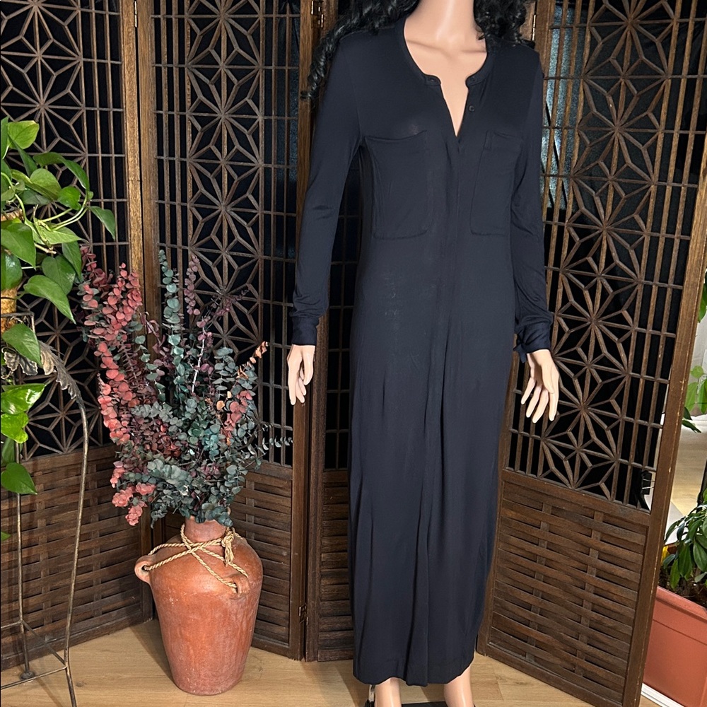 EVERLANE BLACK SHIRT DRESS S